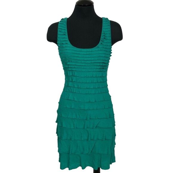 Studio M Layered Teal Bodycon Mini Dress - Women’s XS - Picture 1 of 6